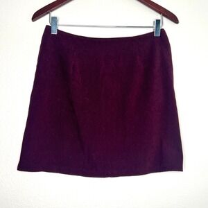 XOXO Vintage Y2K Burgundy Velvet Mini Skirt Women's Size Small Casual